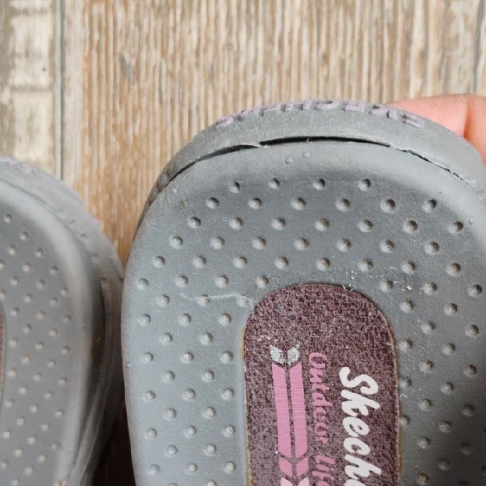 Skechers Gray and Pink Casual Sandals - Picture 8 of 10